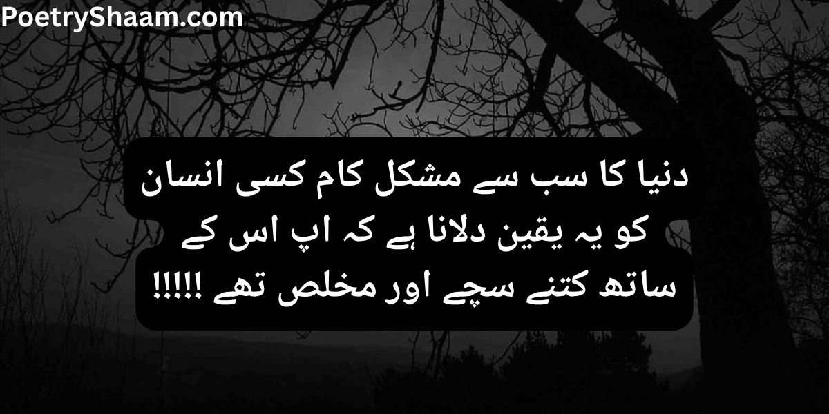 Sad Poetry in Urdu