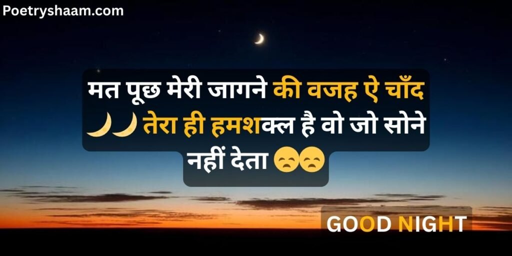 Good Night Shayari in Hindi 