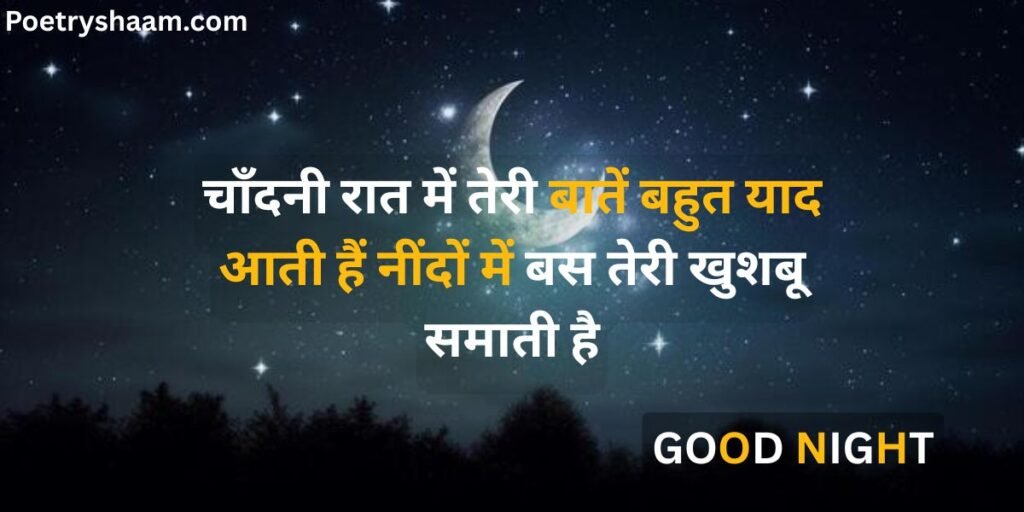 Good Night Shayari in Hindi