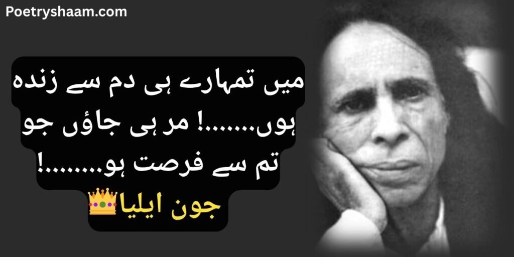 John Elia Poetry in Urdu 2 Lines Copy Paste 