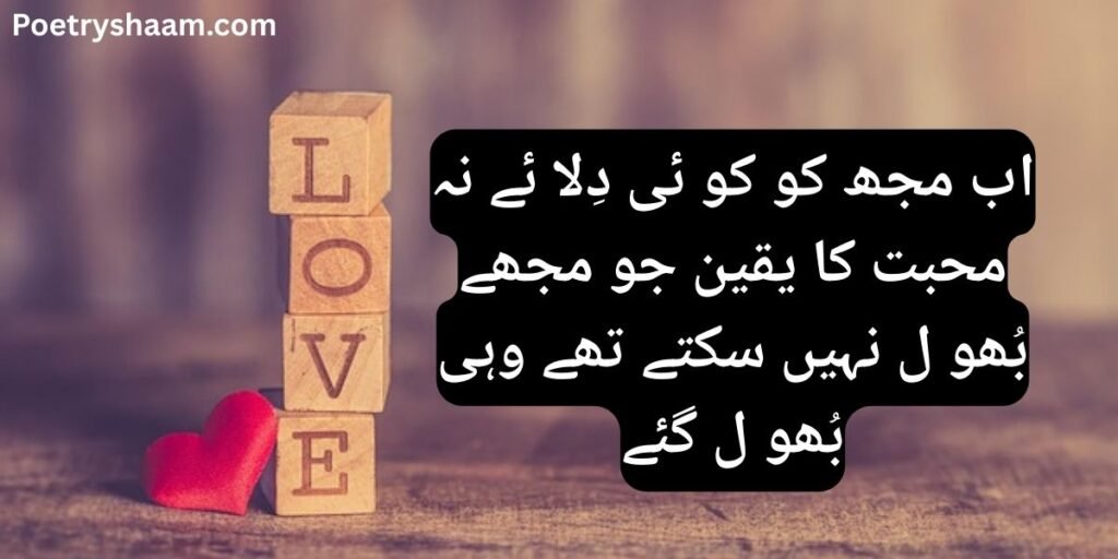 Love Poetry in Urdu Romantic 2 Line